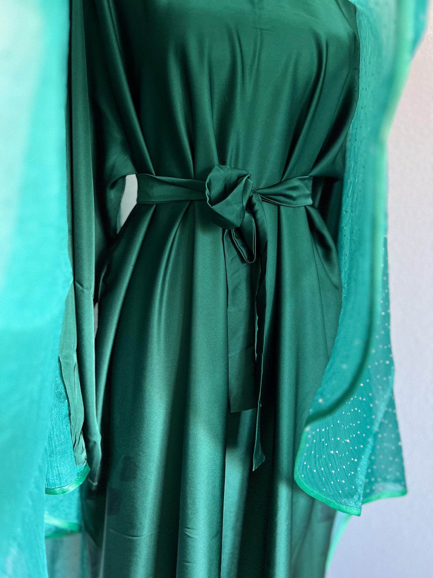Luxury Cape Abaya- Green