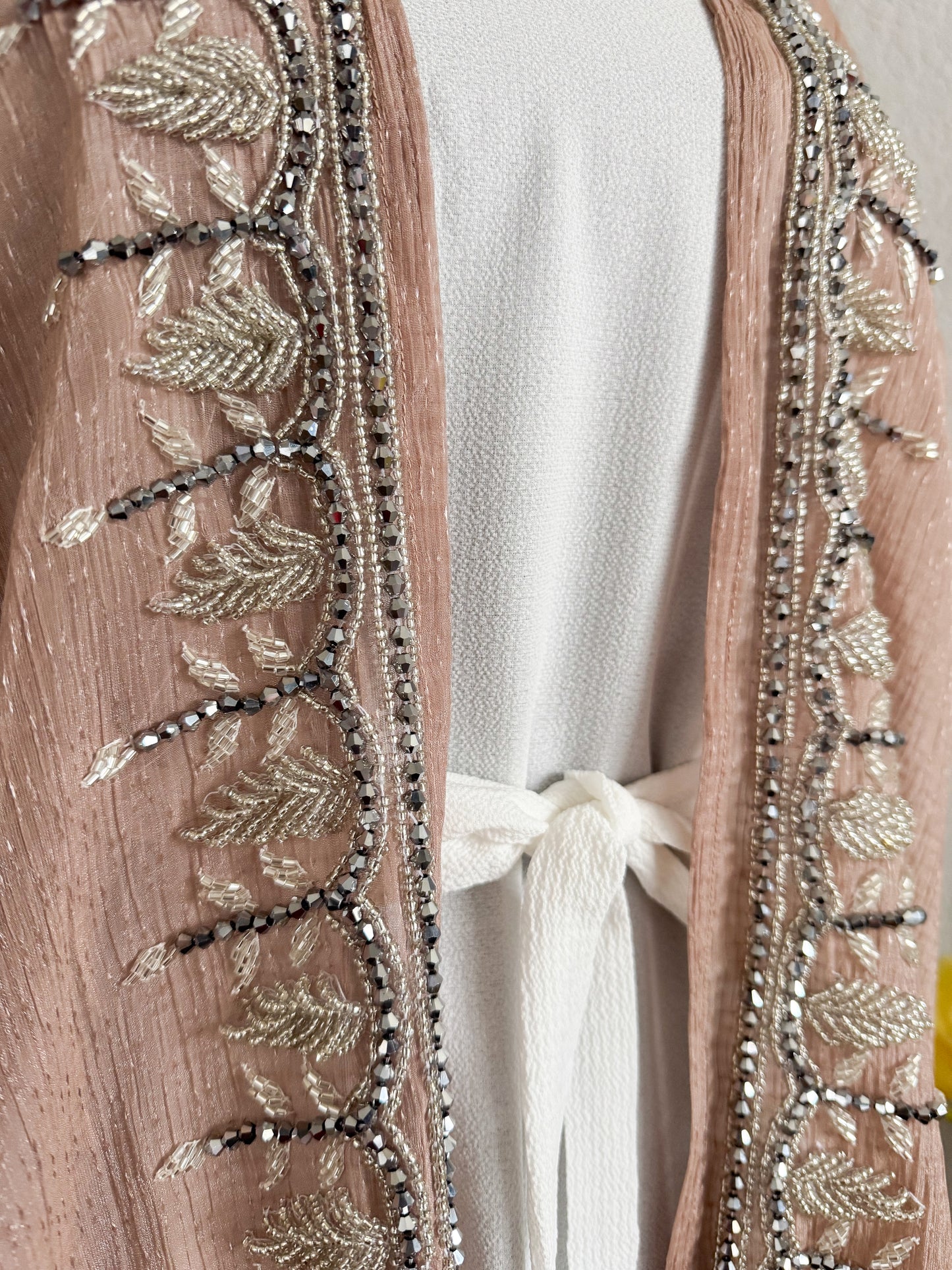 Open Front Abaya with Stone Work – Grace in Every Step