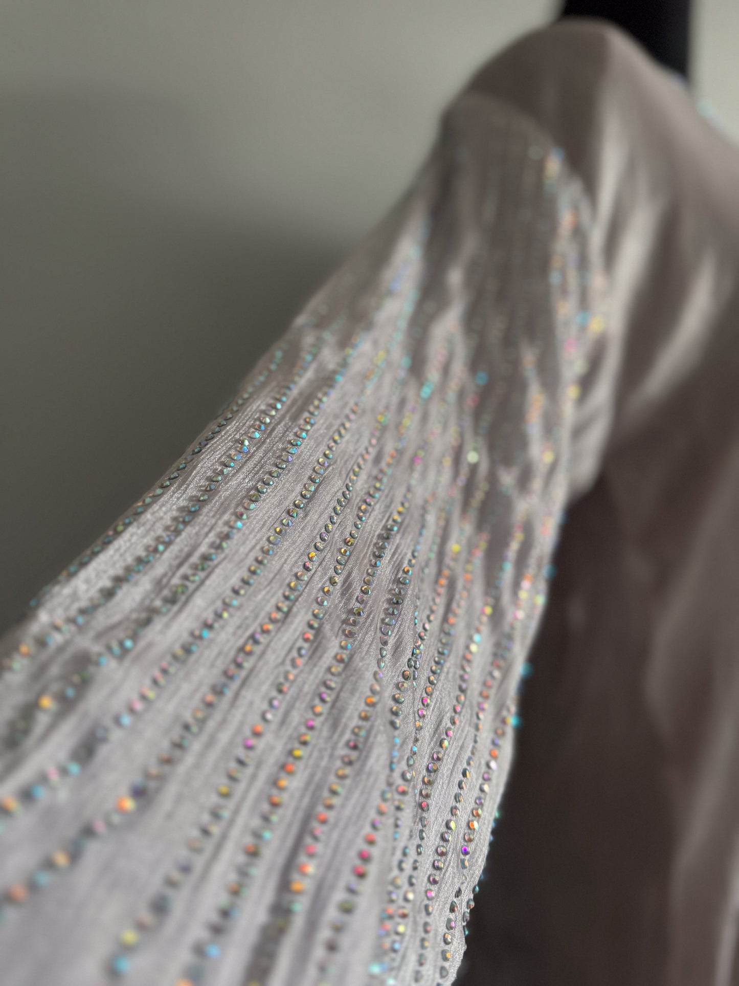 Open Front Abaya with Stone Embellished Arms: The Radiant Majesty