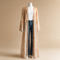 Floral Embroidered Chiffon Open Abaya (outer layer only)