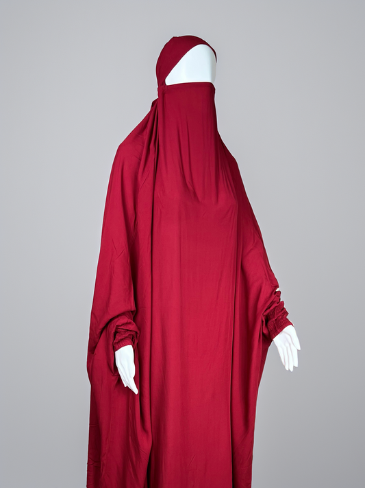 One Piece Breathable Full Coverage Jilbab (with Niqab) for Hajj, Umrah, and Everyday