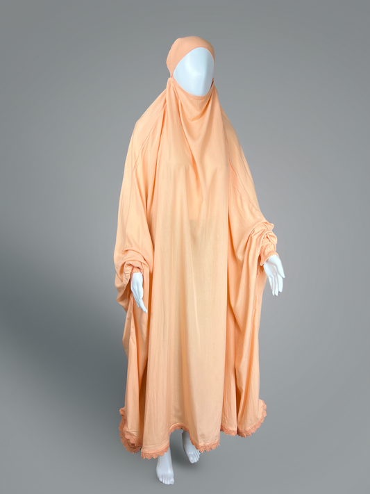 One Piece Breathable Full Coverage Jilbab (with Niqab) for Hajj, Umrah, and Everyday