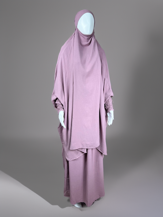 Elegant Two-Piece Crepe Jilbab – Versatile & Modest