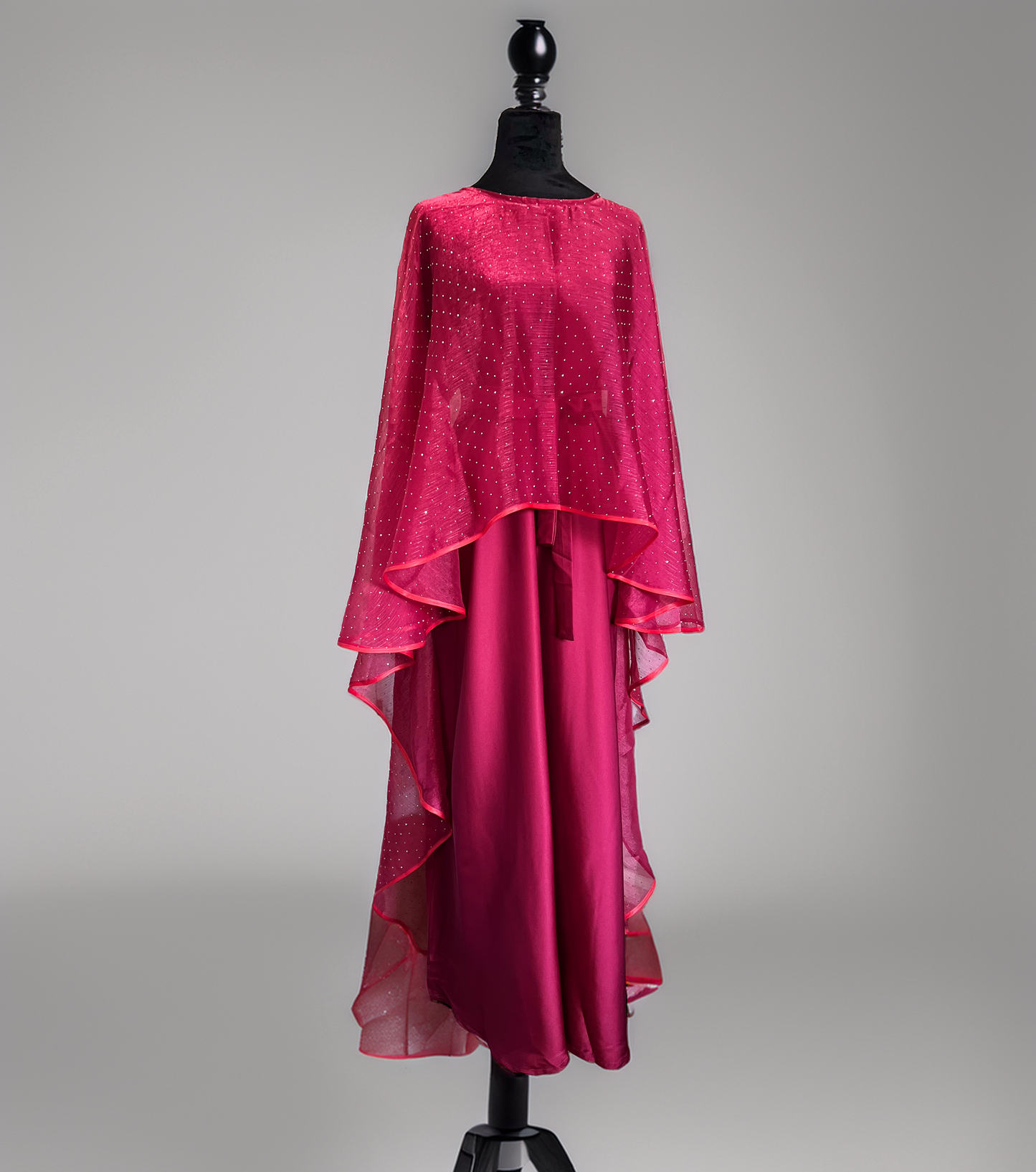 Luxury Cape Abaya- Red