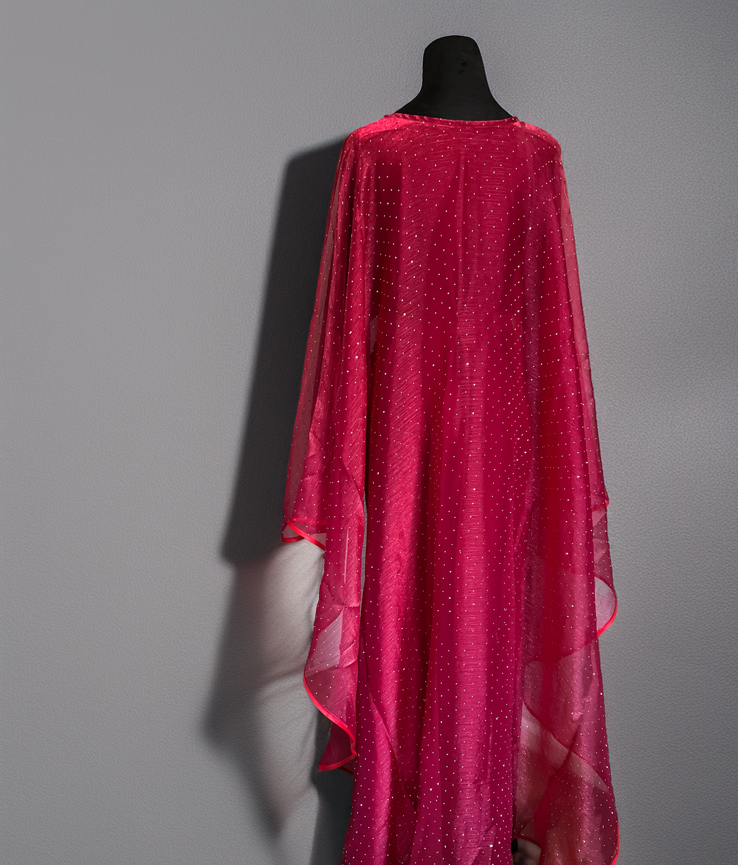 Luxury Cape Abaya- Red