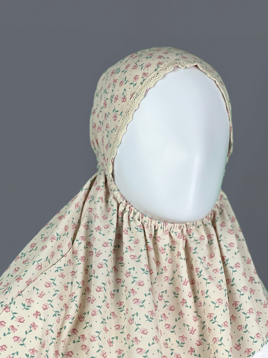 One-Piece Silk Khimar – Breathable, Full-Coverage & Adjustable for Hajj, Umrah & Daily Wear