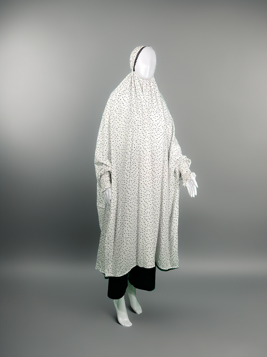 One-Piece Silk Khimar – Breathable, Full-Coverage & Adjustable for Hajj, Umrah & Daily Wear