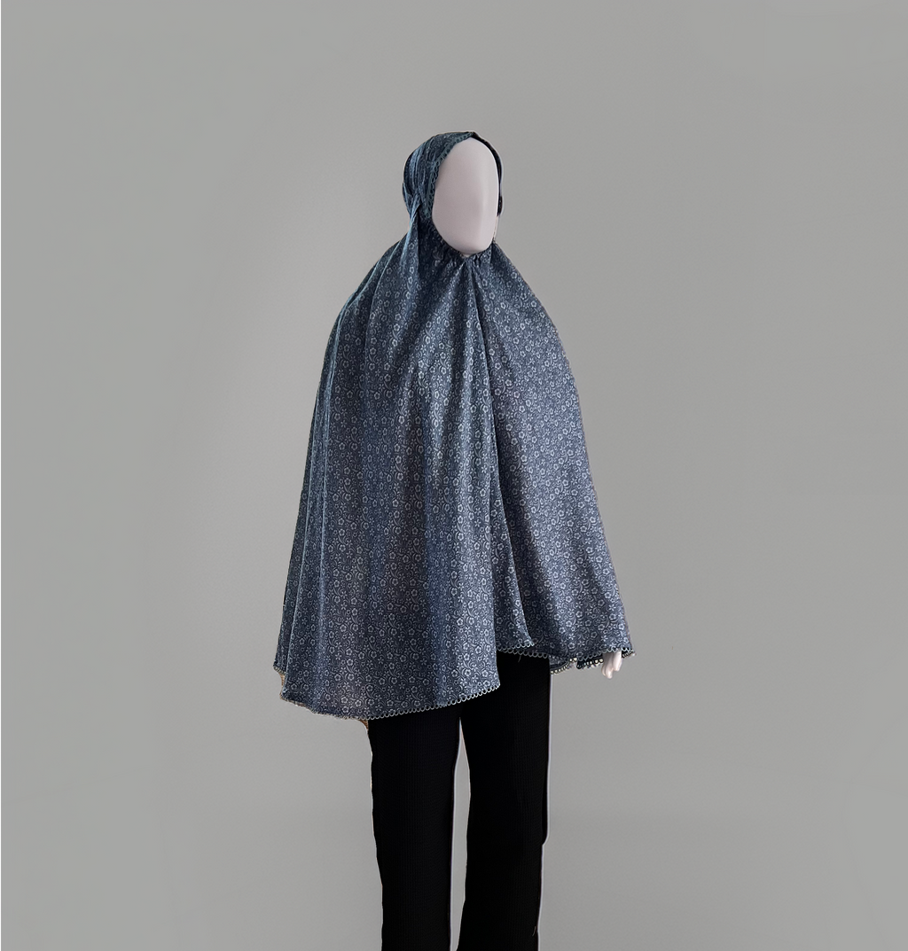 Floral Cotton Khimar – No-Sleeve Prayer Cover