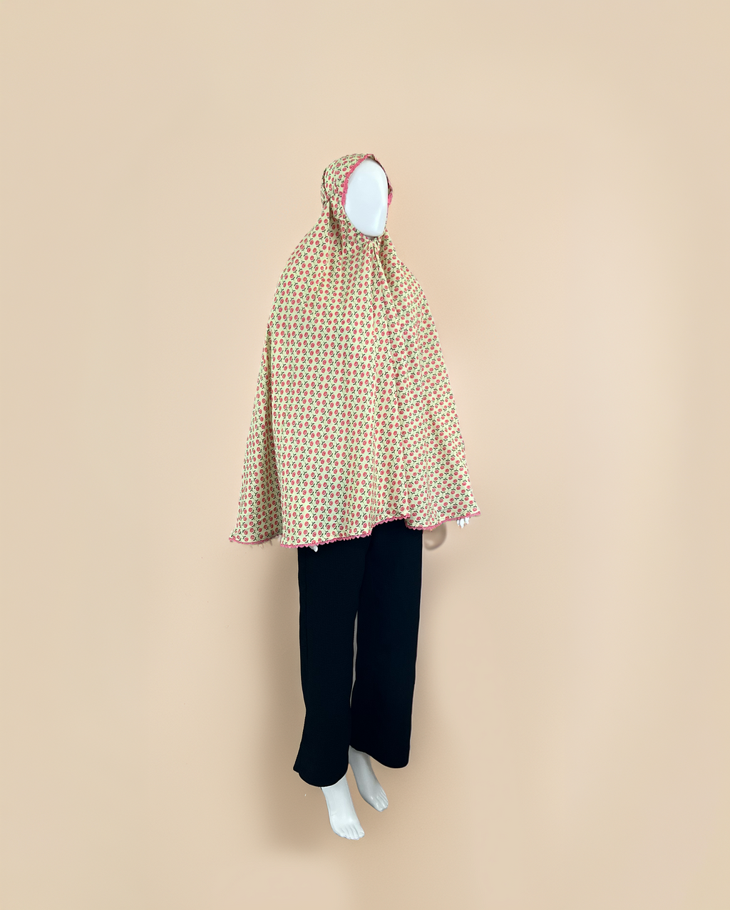 Floral Cotton Khimar – No-Sleeve Prayer Cover