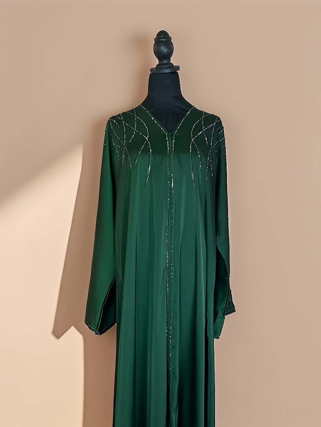 Emerald Embellished Kimono Abaya