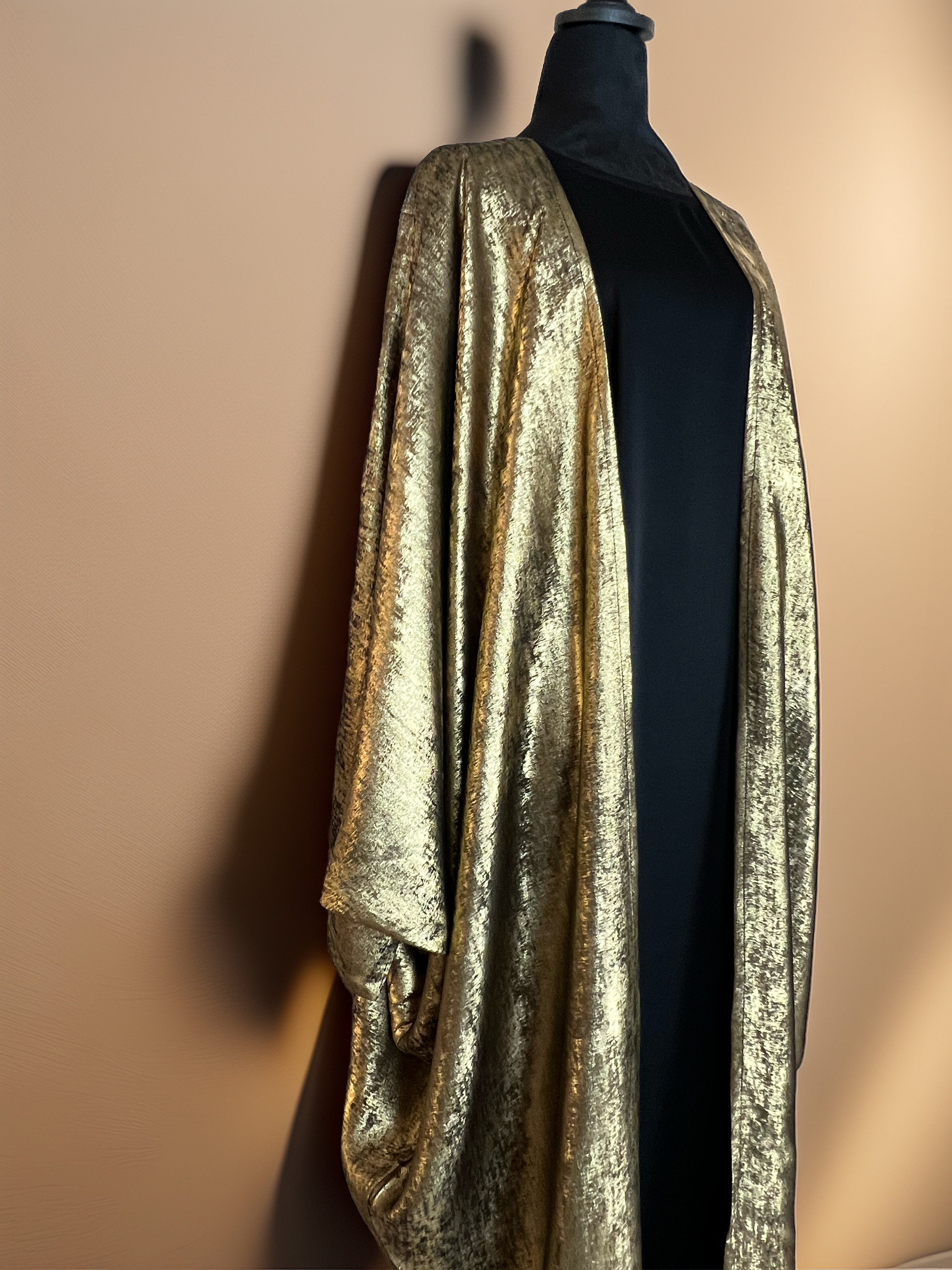 Golden Bisht Abaya Set