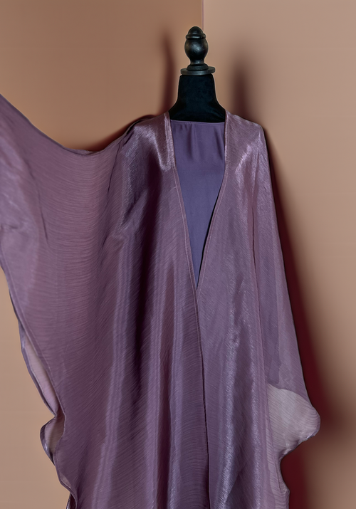 Berry Flowy Butterfly Abaya