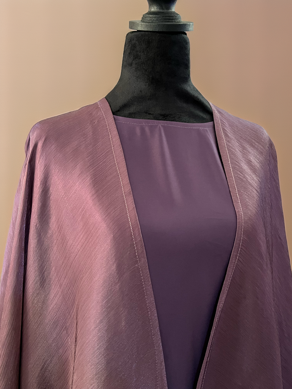 Berry Flowy Butterfly Abaya