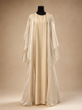Pearl Shimmer Ruffled Organza Abaya